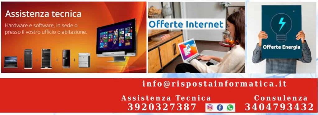RISPOSTA INFORMATICA - ASSISTENZA TECNICA E COMMERCIALE PC E TELEFONIA