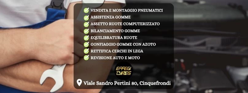 Effegi Tyres Vendita Gomme Nuove Equilibratura E Convergenza Pneumatici Per Auto Di Lusso Riparazione Cerchi In Lega - 1